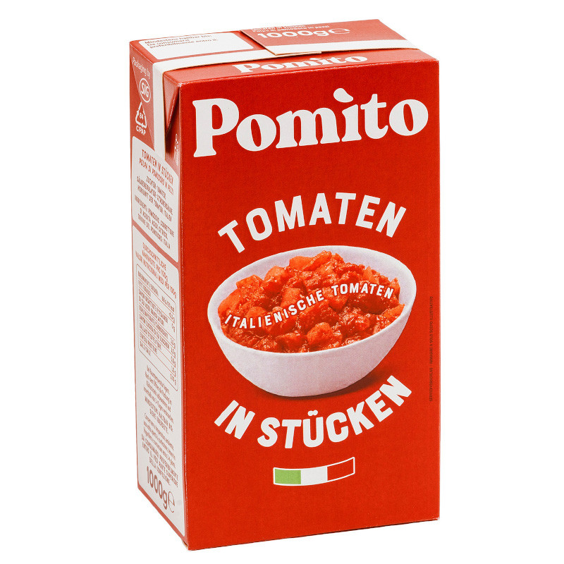 Pomito Tomaten in Stücke 1000g 100% Italienische Tomaten für Pasta & Pizza